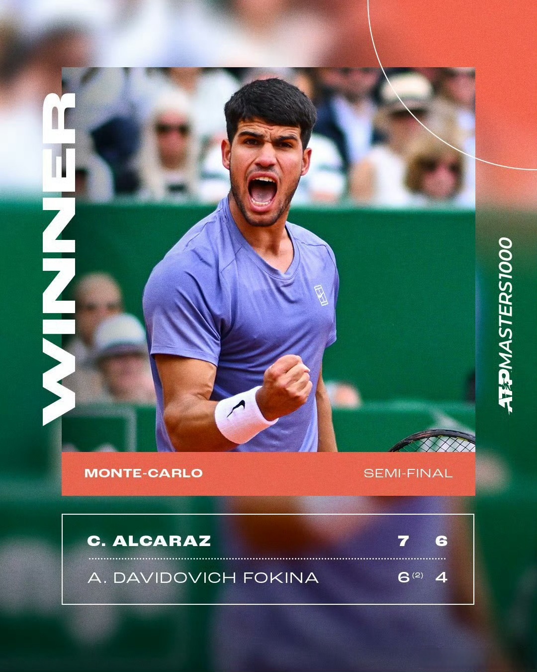 开云体育在线-ATP总决赛逆转蒙特卡洛大师赛，阿尔卡拉斯惊艳四座